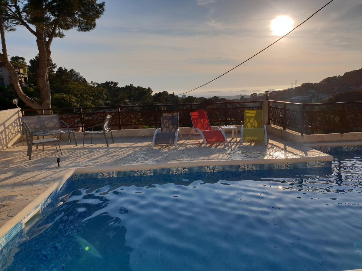 Studio D'Environ 20M2, Piscine, Vue Mer, Pour 2 Personnes Marsella Exterior foto